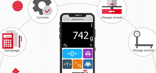 L'application WEIGH2CONTROL proposée par PRECIA MOLEN L'application WEIGH2CONTROL proposée par PRECIA MOLEN